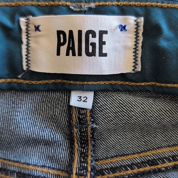 PAIGE Womens 32 Jimmy Jimmy Skinny Cropped Jeans Dark Denim Casual Classic - Picture 7 of 8